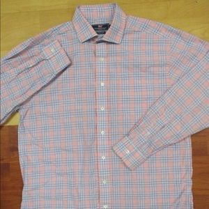Vineyard Vines Pink & Blue Plaid Cooper Shirt